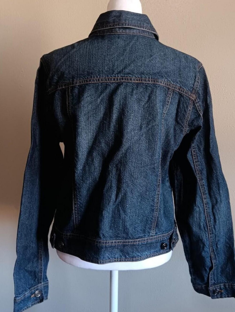 Western Grunge Westbound Denim Sequin Cotton Jacket Button Up Medium Blue Jean - Picture 6 of 9